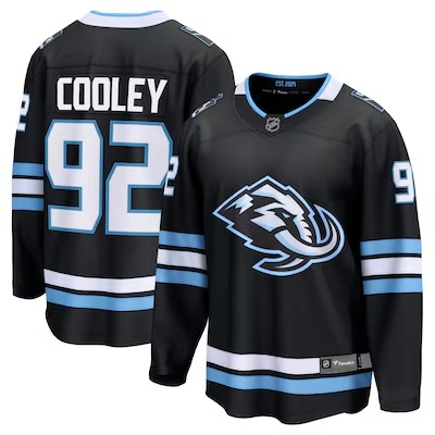 Men's Utah Mammoth #92 Logan Cooley Black Home Breakaway Player Stitched Hockey Jersey