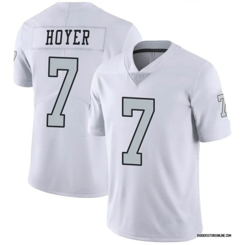 Men's Las Vegas Raiders #7 Brian Hoyer White NFL Color Rush Nike Stitched Vapor Untouchable Limited Jersey