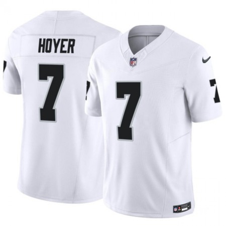 Men's Las Vegas Raiders #7 Brian Hoyer White 2023 F.U.S.E Vapor Untouchable Limited Stitched Football Jersey
