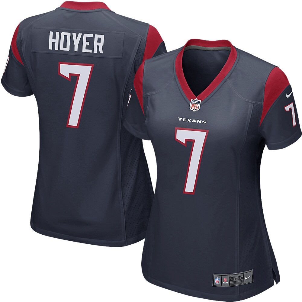 Women's Houston Texans #7 Brian Hoyer Navy Vapor Limited Stitched Jersey