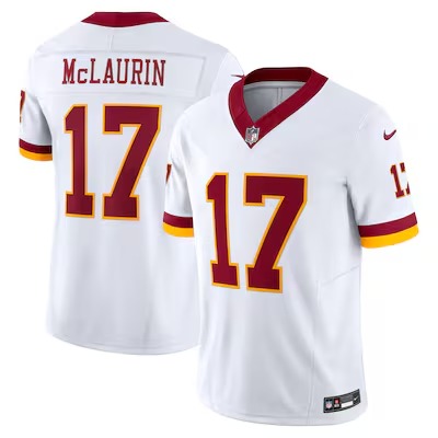 Men's Washington Commanders #17 Terry McLaurin White Nike Vapor F.U.S.E. Limited Super Bowl Era Stitched Jersey