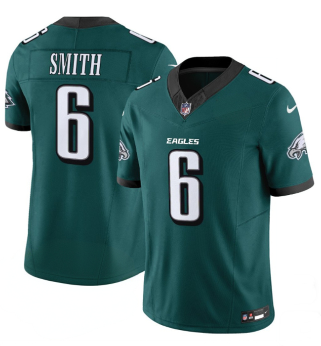 Men's Philadelphia Eagles #6 DeVonta Smith Green 2024 New F.U.S.E. Vapor Untouchable Limited Stitched Football Jersey