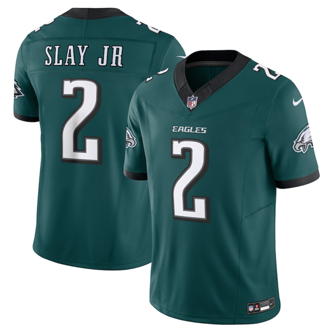 Men's Philadelphia Eagles #2 Darius Slay JR Green 2024 New F.U.S.E. Vapor Untouchable Limited Stitched Football Jersey