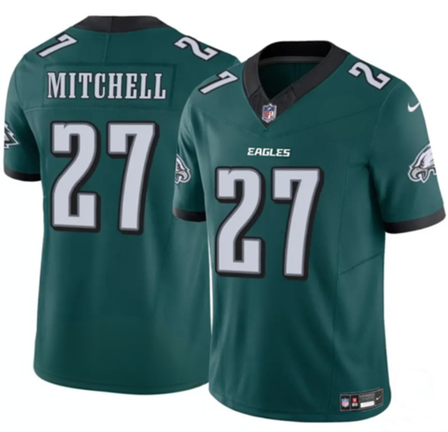 Men's Philadelphia Eagles #27 Quinyon Mitchell Green 2024 New F.U.S.E. Vapor Untouchable Limited Stitched Football Jersey