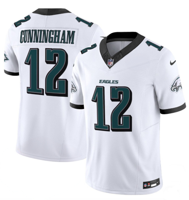 Men's Philadelphia Eagles #12 Randall Cunningham White 2024 New F.U.S.E. Vapor Untouchable Limited Stitched Football Jersey