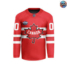 Men's Canada red custom jersey