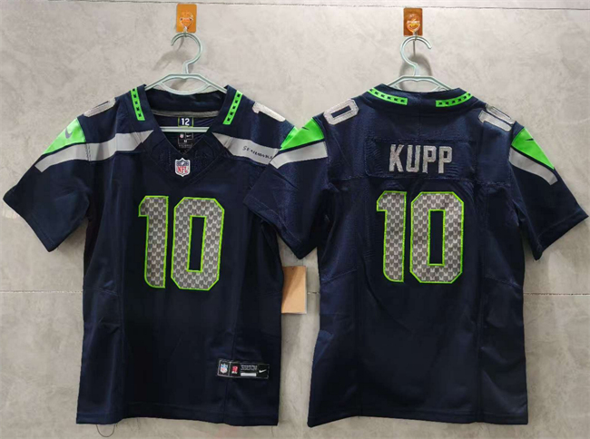 Women's Seattle Seahawks #10 Cooper Kupp Navy 2025 Vapor Limited Stitched Football Jersey(Run Small)