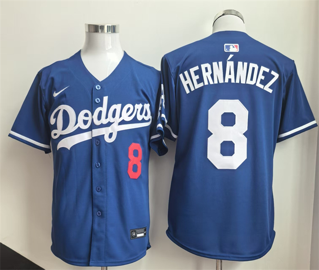 Men's Los Angeles Dodgers #8 Enrique Hernandez Royal Limited Stitched Baseball Jersey