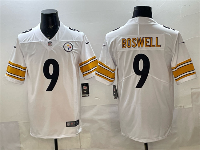 Men's Pittsburgh Steelers #9 Chris Boswell White Vapor Untouchable Stitched Jersey