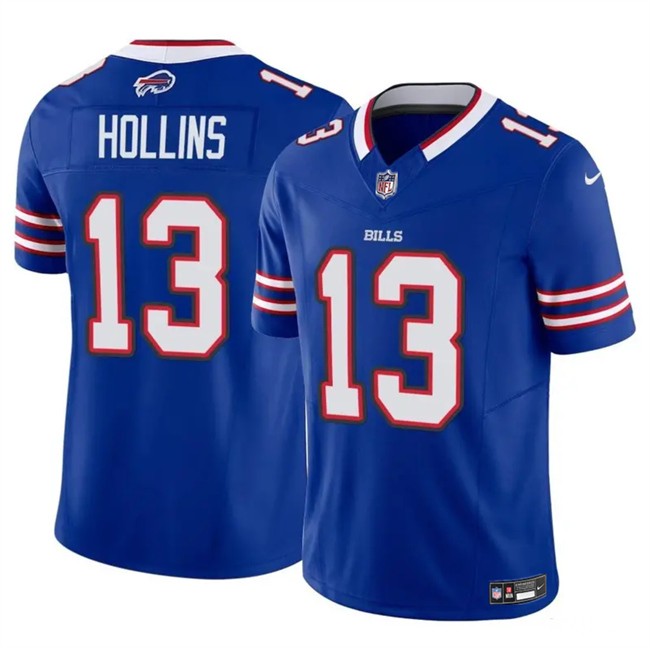 Men's Buffalo Bills #13 Mack Hollins Blue 2024 F.U.S.E. Vapor Untouchable Limited Stitched Football Jersey