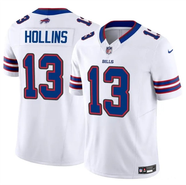 Men's Buffalo Bills #13 Mack Hollins White 2024 F.U.S.E. Vapor Untouchable Limited Stitched Football Jersey