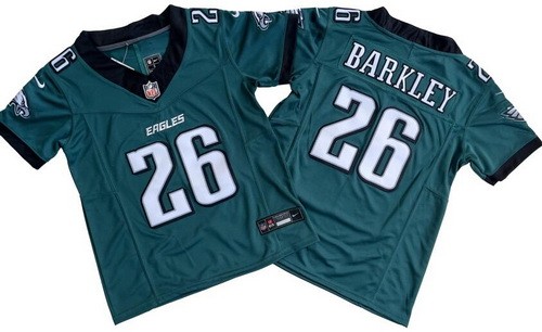 Youth Philadelphia Eagles #26 Saquon Barkley Limited Green FUSE Vapor Jersey