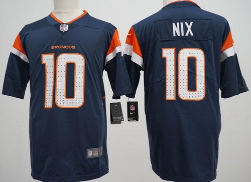 Youth Denver Broncos #10 Bo Nix Limited Blue Vapor Jersey