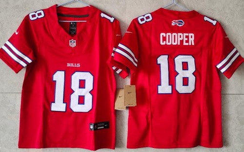 Youth Buffalo Bills #18 Amari Cooper Limited Red FUSE Vapor Jersey