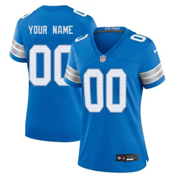 Women's Detroit Lions Active Player Custom Team Game Blue Stitched NFL Jersey