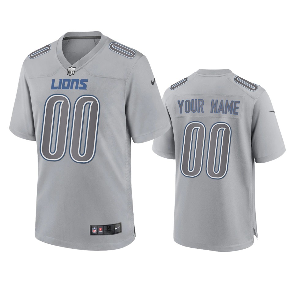 Women's Detroit Lions Active Player Custom Atmosphere Fashion Limited Gray Stitched NFL Jersey