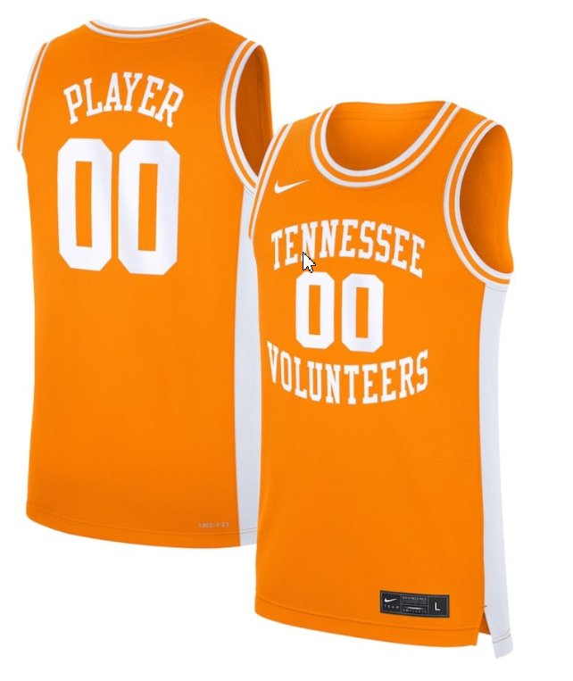 Custom Men's Tennessee Volunteers Name Number Basketball NIL Orange Stitched Jersey