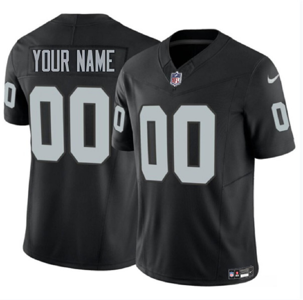 Men's Youth Las Vegas Raiders Customized Nike Black 2023 F.U.S.E. Vapor Untouchable Limited Football Stitched NFL Jersey