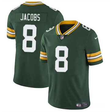 Youth Green Bay Packers #8 Josh Jacobs Vapor Limited Green Stitched NFL Jersey