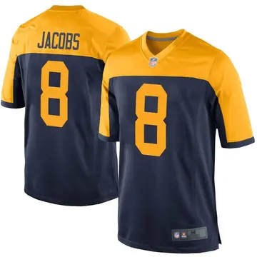 Youth Green Bay Packers #8 Josh Jacobs Vapor Limited Navy Blue Stitched NFL Jersey