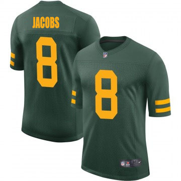 Youth Green Bay Packers #8 Josh Jacobs Vapor Limited Alternate Green Stitched NFL Jersey