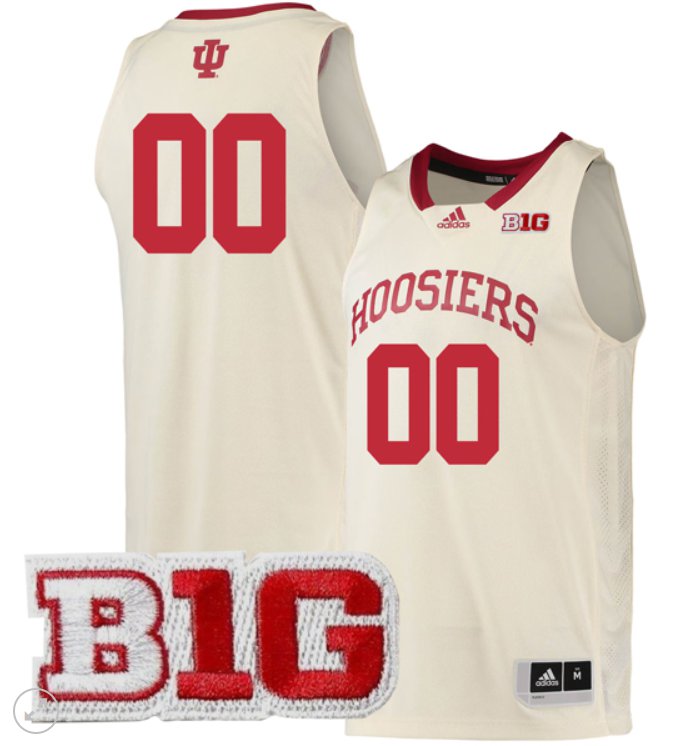 Custom Indiana Hoosiers Jersey College Basketball Stiched Game Cream