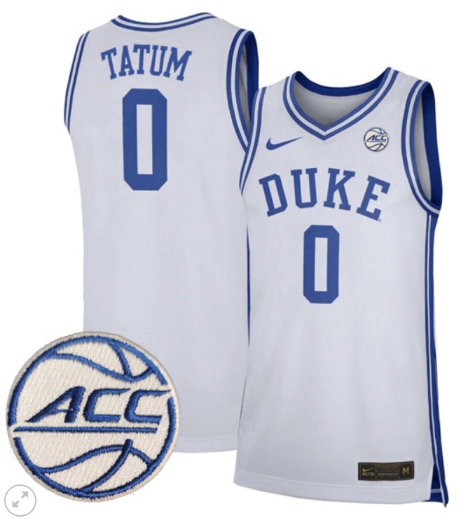 Men's Duke Blue Devils #0 Jayson Tatum College Nike NCAA Basketball Stiched White Jersey