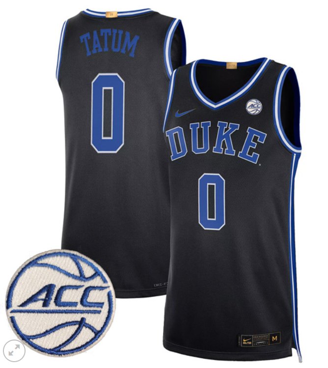 Men's Duke Blue Devils #0 Jayson Tatum College Nike NCAA Basketball Stiched Black Jersey