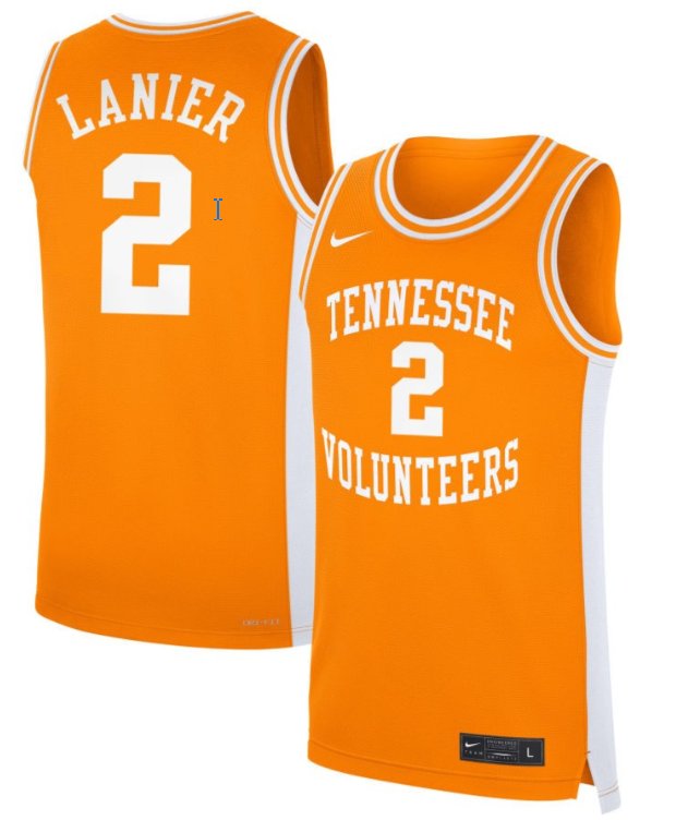 Men's Tennessee Volunteers #2 Chaz Lanier Nike Basketball NIL Orange Stitched Jersey