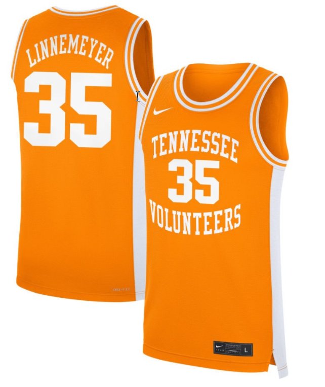 Men's Tennessee Volunteers #35 Ben Linnemeyer Nike Basketball NIL Orange Stitched Jersey