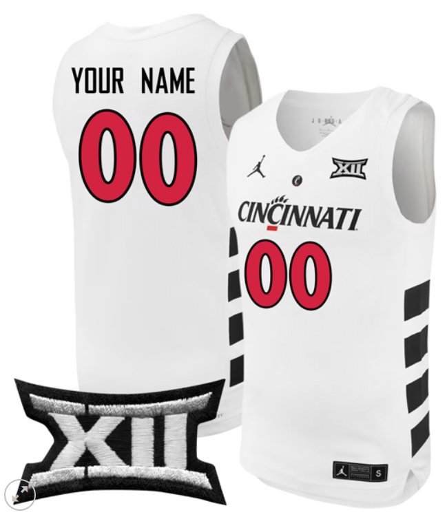 Custom Cincinnati Bearcats Jersey College Basketball Game Stiched White