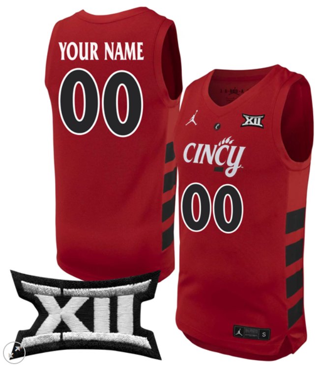 Custom Cincinnati Bearcats Jersey Basketball Game Stiched Red