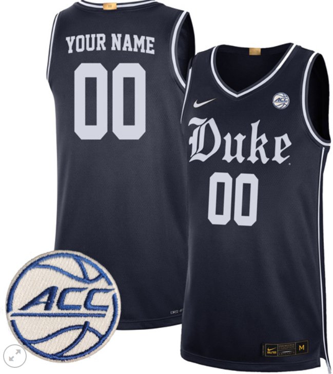 Custom Duke Blue Devils Jersey College Basketball Game Stiched Navy