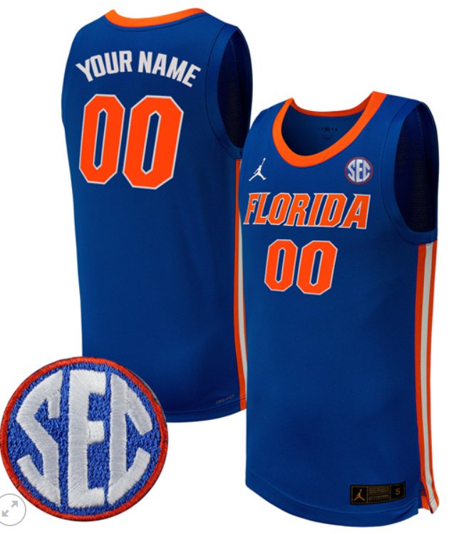 Custom Florida Gators Jersey College Basketball Stiched Limited Royal Blue