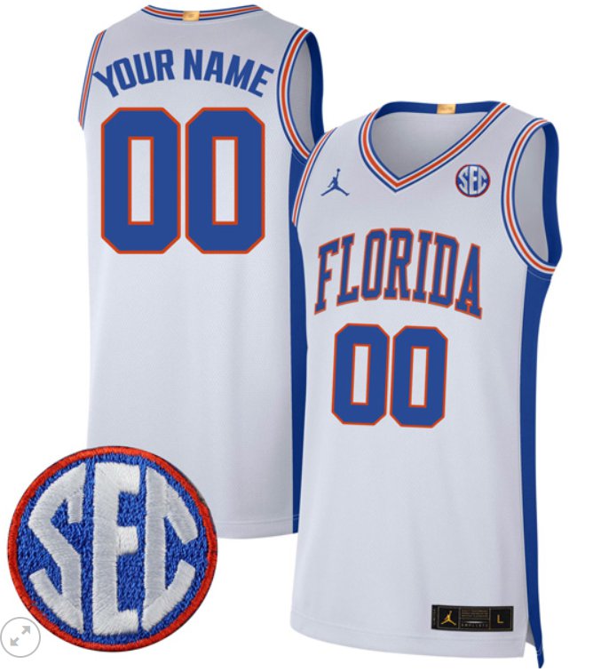 Custom Florida Gators Jersey College Basketball Stiched 1994 Final Four White