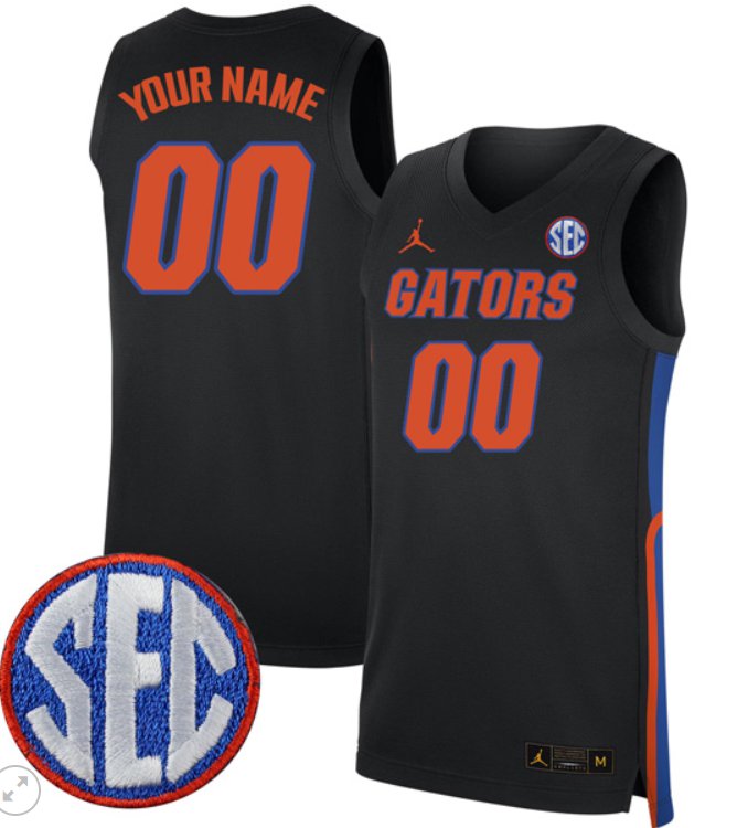 Custom Florida Gators Jersey College Basketball Stiched Black