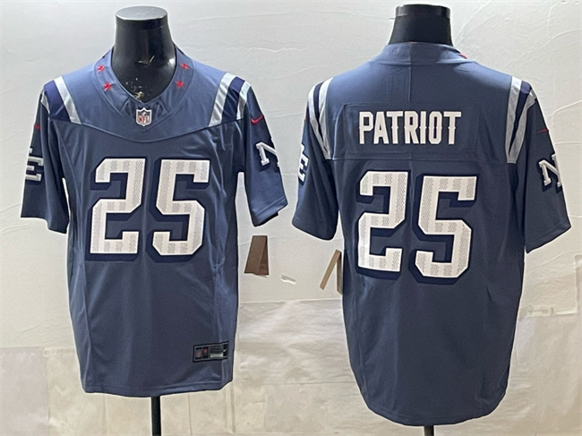 Men's New England Patriots #25 Patriot 2025 F.U.S.E. “Rivalries” Vapor Limited Stitched Football Jersey