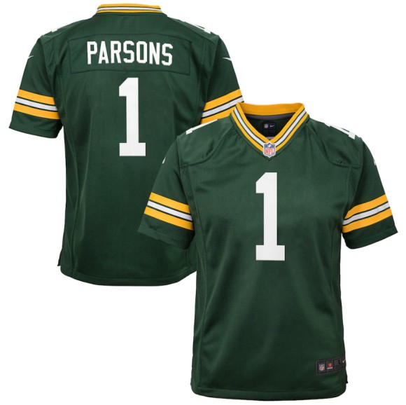 Toddlers Green Bay Packers #1 Micah Parsons Green Nike Youth Game Player Jersey