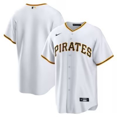Big Size 4XL-8XL Men's Pittsburgh Pirates Nike Home Replica Stitched Jersey - White