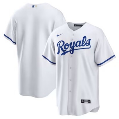 Big Size 4XL-8XL Men's Kansas City Royals Nike Home Replica Stitched Jersey - White