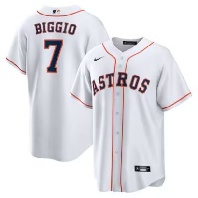 Men's & Women's & Youth Houston Astros #7 Craig Biggio White Nike Home Retired Player Replica Stitched Jersey