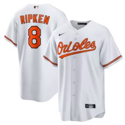 Men's & Women's & Youth Baltimore Orioles #8 Cal Ripken Jr. White Nike Home Retired Player Replica Stitched Jersey