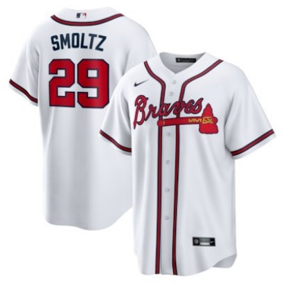 Men's & Women's & Youth Atlanta Braves #29 John Smoltz White Nike Home Retired Player Replica Stitched Jersey