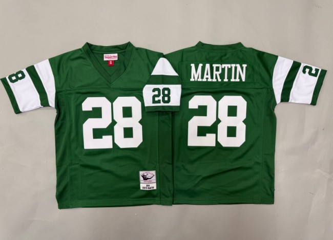 Youth New York Jets #28 Curtis Martin Green 2004 Throwback Stitched Jersey