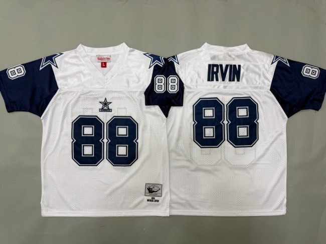 Youth Dallas Cowboys #88 Michael Irvin White Alternate 1994 Throwback Stitched Jersey