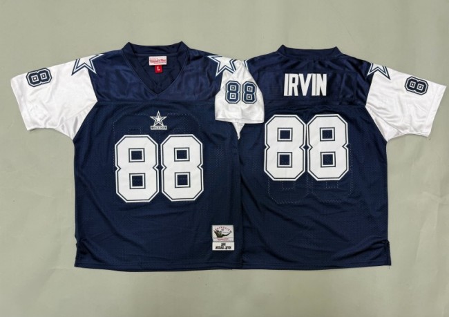 Youth Dallas Cowboys #88 Michael Irvin Navy Alternate 1995 Throwback Stitched Jersey