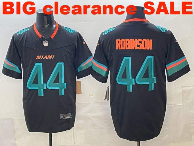 Clearance SALE Mens & Womens & Youth Miami Dolphins #44 Chop Robinson 2025 “Rivalries” F.U.S.E. Stitched Limited Jersey Pitch Blue