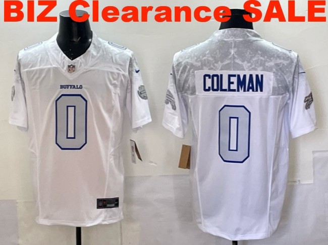 Clearance SALE Mens & Womens & Youth Buffalo Bills #0 Keon Coleman 2025 “Rivalries” F.U.S.E. Stitched Limited Jersey White