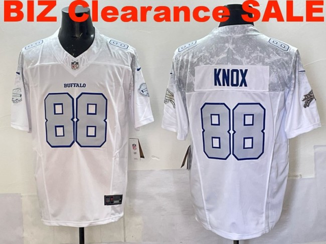 Clearance SALE Mens & Womens & Youth Buffalo Bills #88 Dawson Knox 2025 “Rivalries” F.U.S.E. Stitched Limited Jersey White