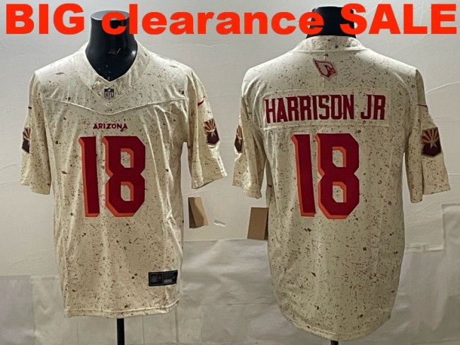 Clearance SALE Mens & Womens & Youth Arizona Cardinals #18 Marvin Harrison Jr. 2025 “Rivalries” F.U.S.E. Stitched Limited Jersey Natural